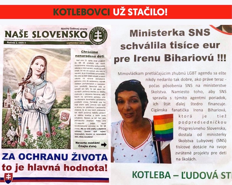 Kotlebovci útočia na podpredsedníčku Progresívneho Slovenska